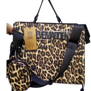 Steve Madden NEW Beverly Leopard Print Tote 2 2straps & Pouch